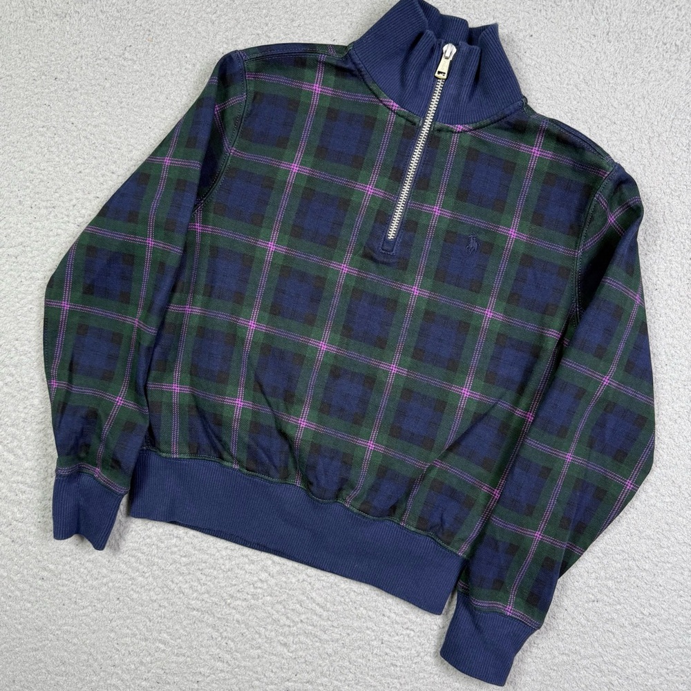 Kids Polo Ralph Lauren Plaid Quarter-Zip Pullover
